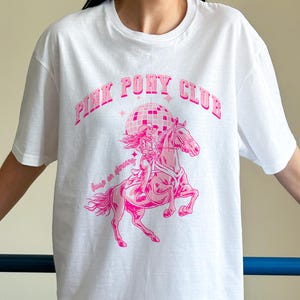 Pink Pony Club Tshirt- APRÈS- Indie Music Aesthetic Shirt, West Hollywood Dreamy Art, Retro Graphic Design, Pink Pony Keep On Dancing Shirt