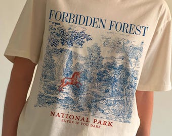 Forbidden Forest National Park Shirt-APRES- Wizarding World Tees, Wizarding School Tshirt, National Park Wizard Shirt, Thrifted Reader Gift