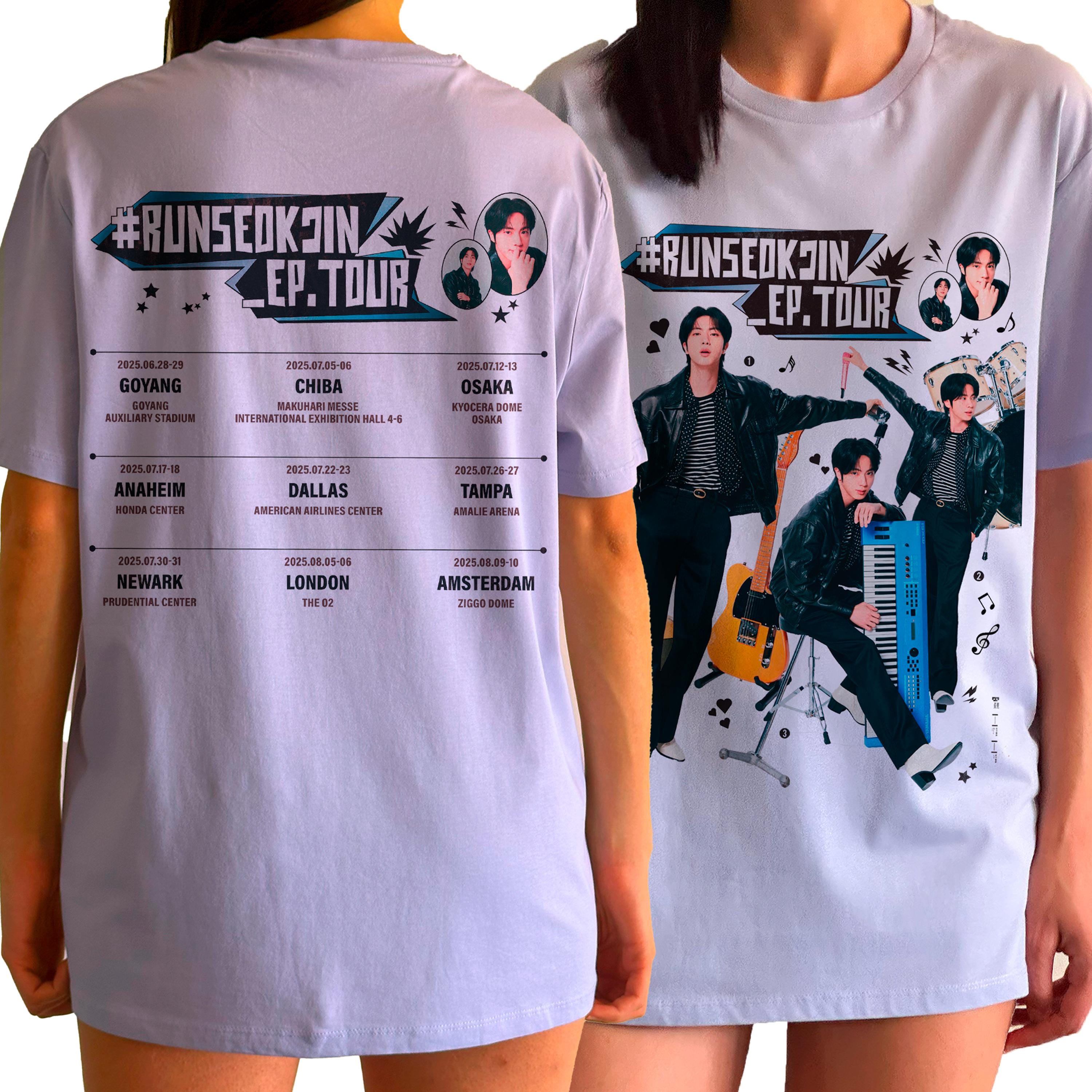 RUNSEOKJIN_EP.TOUR EU Tシャツ M BTS Jin RUNSEOKJIN EP. TOUR 2025 Shirt – Kpop Exchange