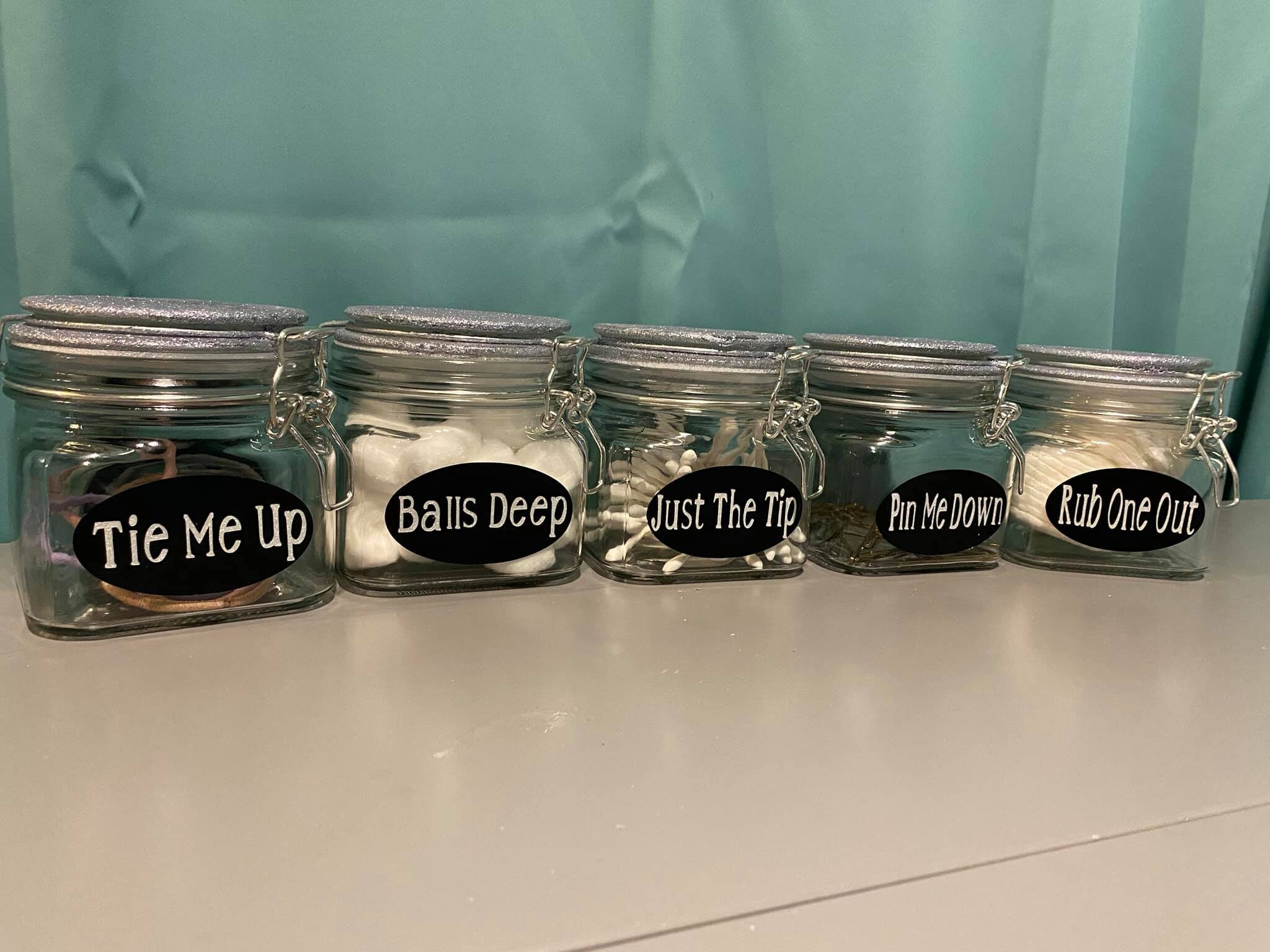 Adult Bathroom Jars, Novelty Jars, Funny Bathroom Jars, Adult Humor