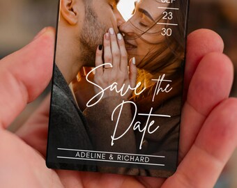Custom Photo Save the Date Magnets: Wedding Invitation