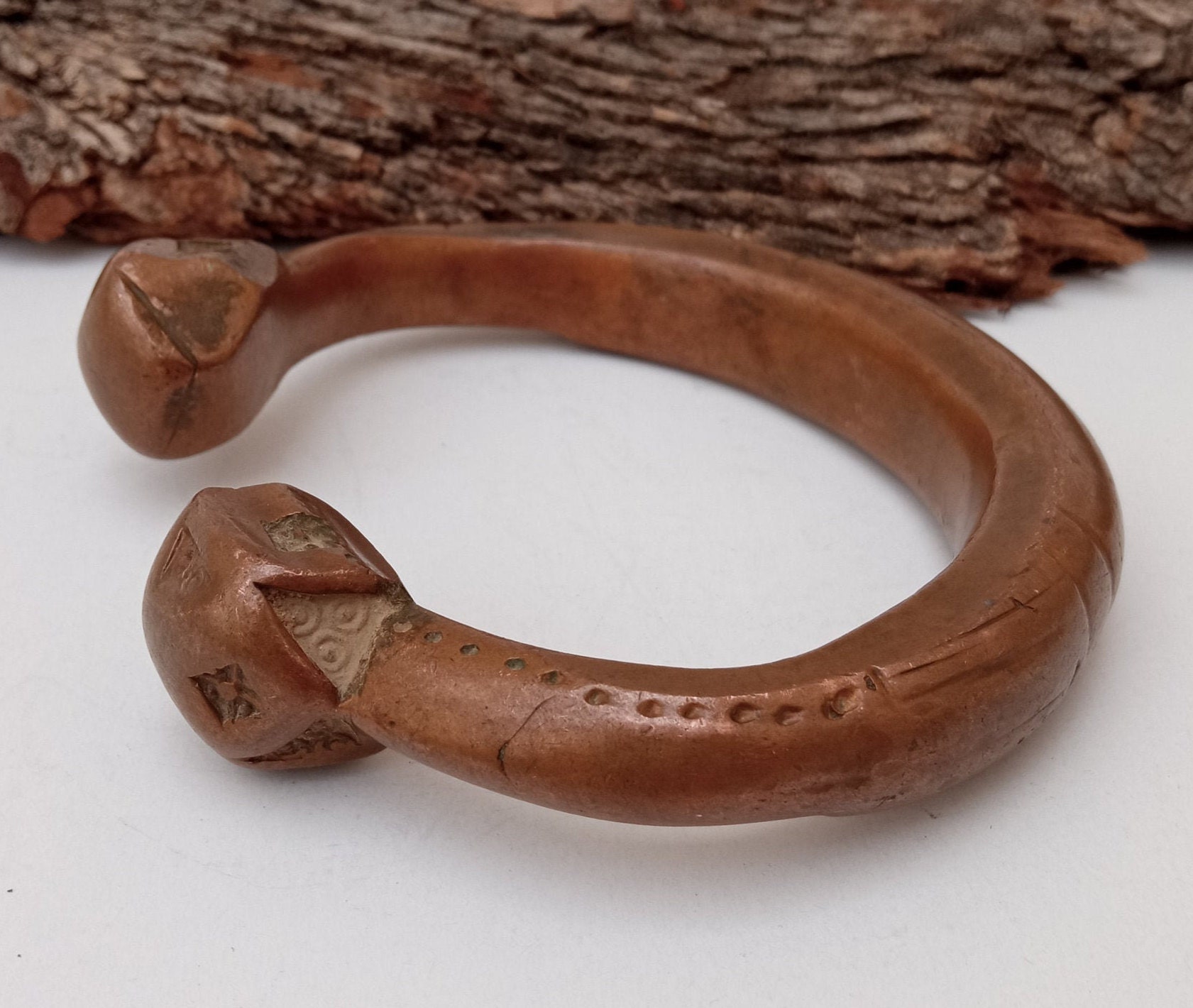Manilla Bronze Antique Bracelet West African Solid /bronze Etsy UK