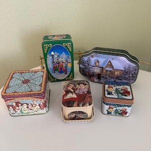 5 Christmas/Vintage Tins