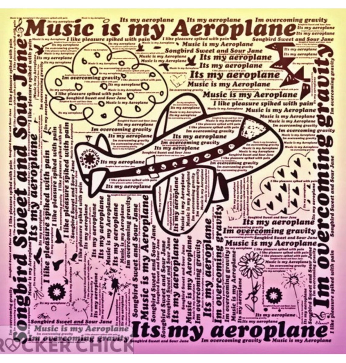 Red Hot Chili Peppers my aeroplane RHCP Lyric Poster print Etsy