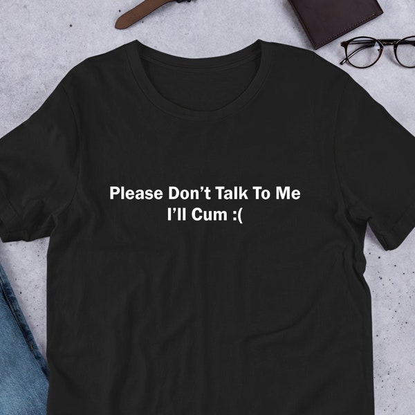 Please Don't Talk To Me Unisex tshirt Y2K Funny Meme Shirt / Weirdcore Clothing / Oddly Specific / Unhinged Shirt / Sassy Shirt