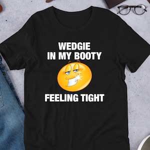 Wedgie In My Booty, Funny Meme Shirt, Ironic Shirt, Weirdcore Clothing, Shirt Joke Gift, Oddly Specific, Unhinged Shirt, Cursed