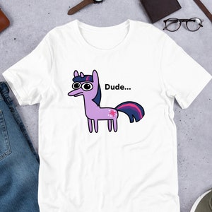 Dude Pony Meme, Funny Meme Shirt, Ironic Shirt, Horse Lover Gift, Oddly Specific, Unhinged Shirt, Cursed, Cringe