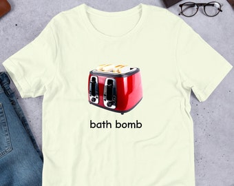 Tostadora Bath B*mb, Evasión de impuestos, Camisa meme divertida, Ropa extraña, Camiseta extrañamente específica, Diseño desquiciado, Maldito, Meme surrealista, Meme de comida