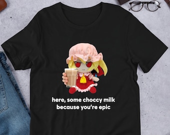 Alcuni peluche Choccy Milk Touhou Fumo, Flandre Scarlet Cirno Marisa Reimu, divertente maglietta meme anime, camicia scardinata, camicia Waifu, bambole Touhou