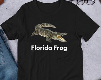 Florida Frog Alligator, Funny Meme Shirt, Ironic Shirt, Alligator Lover Gift, Oddly Specific, Unhinged Shirt, Cursed, Florida ShirtCringe