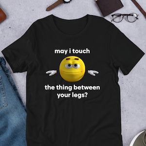 May I Touch The Thing, Cursed Meme, Funny Meme Shirt, Ironic Shirt, Inappropriate, Oddly Specific, Unhinged Shirt, Cringe