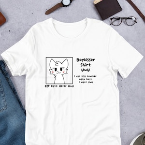 BoyKisser, Funny Furry Meme Shirt, Femboy Shirt, Bisexual LGBTQ Pride, Weeb Shirt, Waifu Shirt, Fursona, Transgender