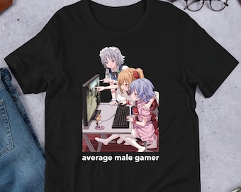 Average Male Gamer, Fumo Touhou, Remilia Scarlet, Izayoi Sakuya, Flandre Scarlet, Funny Anime Meme Shirt, Unhinged Cursed Shirt, Gaming