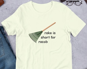 Rake Is Short For Racob Meme, Funny Meme Shirt, Ironic Shirt, Weirdcore Clothing, Shirt Joke Gift, Oddly Specific, Unhinged Shirt, Cursed