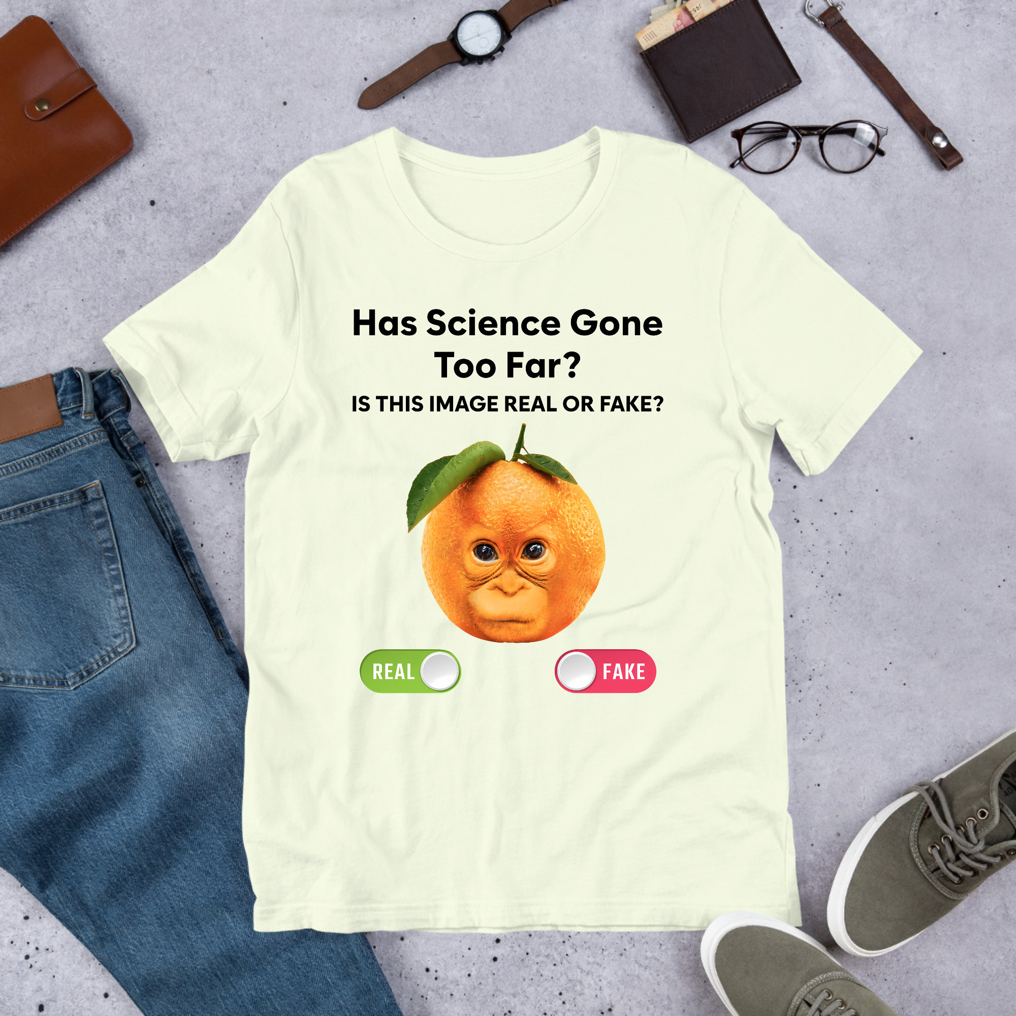 Has Science Gone Too Far Orange Monkey, Funny Meme Shirt, Ironic
