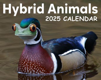 Calendario 2025 Hybrid Animals, regalo per amanti degli animali, meme divertente sugli animali, eccentrico, idea regalo di compleanno, regalo, novità, regalo scherzoso