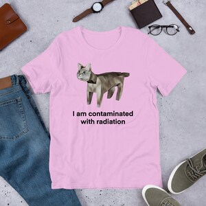 I Am Contaminated Funny Cat Meme Shirt / Ironic Shirt / Weirdcore Clothing / Low Poly Feline / Oddly Specific / Unhinged / Cursed image 6