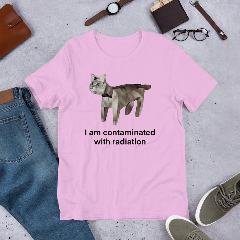 I Am Contaminated Funny Cat Meme Shirt / Ironic Shirt / Weirdcore Clothing / Low Poly Feline / Oddly Specific / Unhinged / Cursed image 6