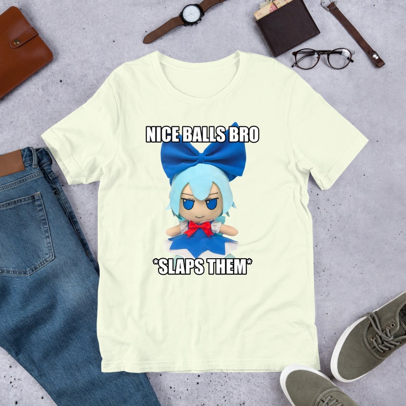 Nettes Bälle Bro, Touhou Fumo Plüsch, Cirno Marisa Reimu, Lustiges Anime Meme Shirt, Ausgehängtes Shirt, Waifu Shirt, Otaku Kleidung, Touhou Puppen Citron