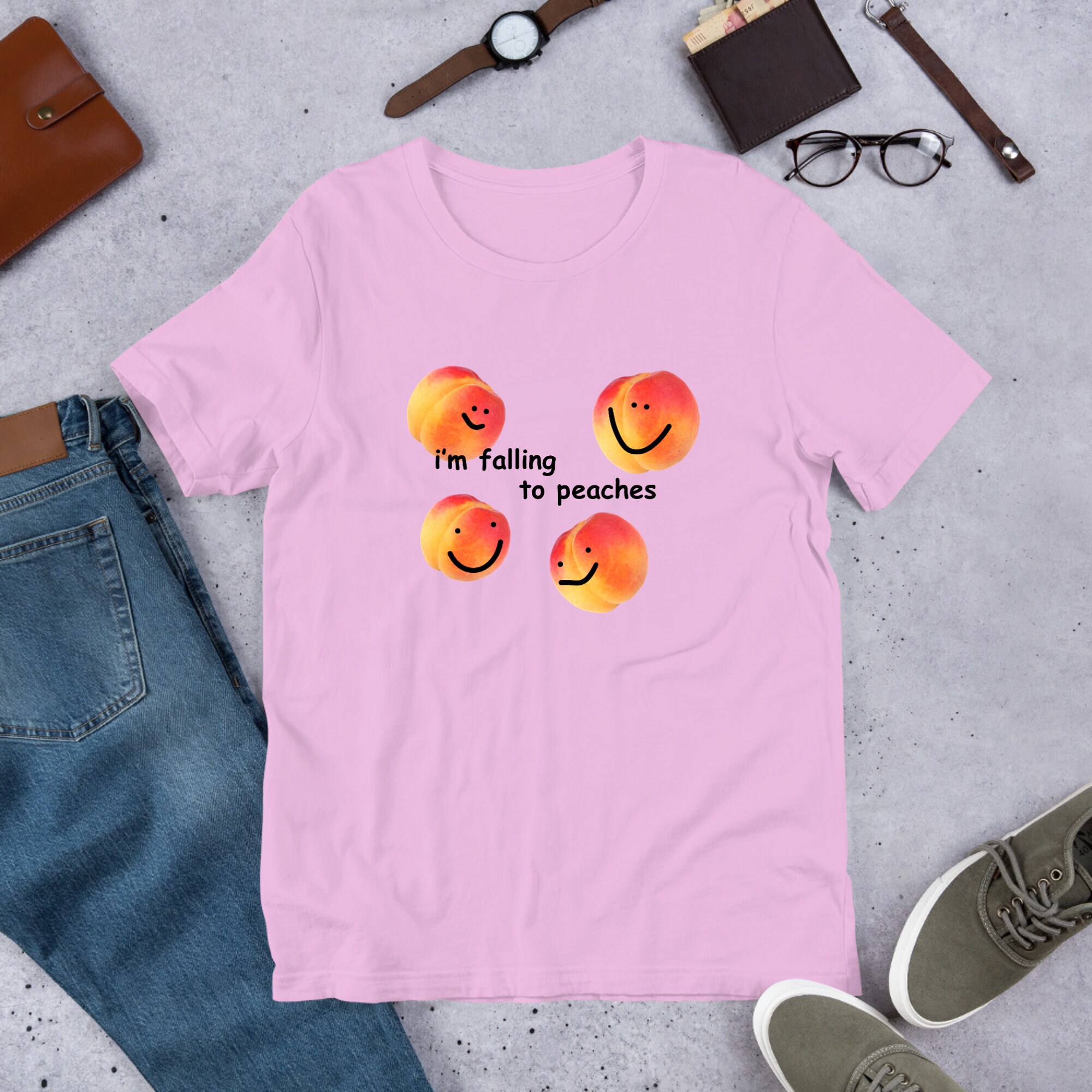 I'm Falling to Peaches Pun, Funny Meme Shirt, Weirdcore Clothing