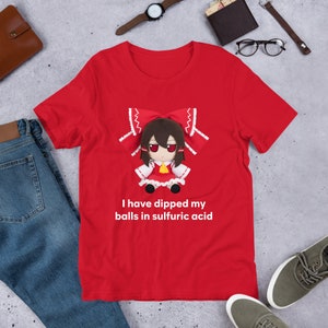 I Have Dipped Touhou Fumo Plush, Cirno Marisa Reimu, Funny Anime Meme Shirt, Unhinged Shirt, Waifu Shirt, Otaku Clothing, Touhou Dolls Red