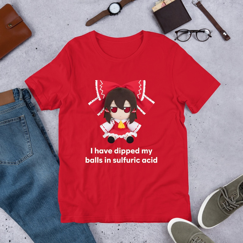 I Have Dipped Touhou Fumo Plush, Cirno Marisa Reimu, Funny Anime Meme Shirt, Unhinged Shirt, Waifu Shirt, Otaku Clothing, Touhou Dolls Red