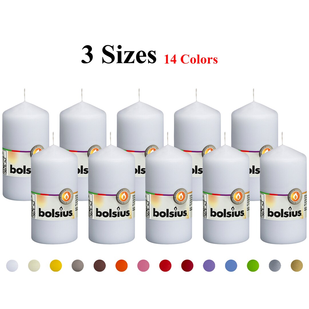 10 Pk Pillar Candles 2.25 X 3.25 2.25 X 4.75 2.25 X 6 Home Décor Candle