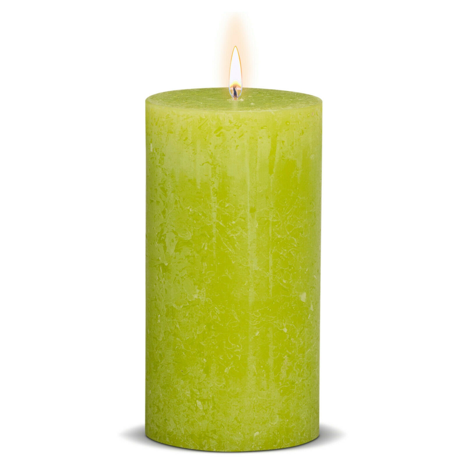 Rustic Lime Green Pillar Candles Modern 2.75x5 Unscented Etsy