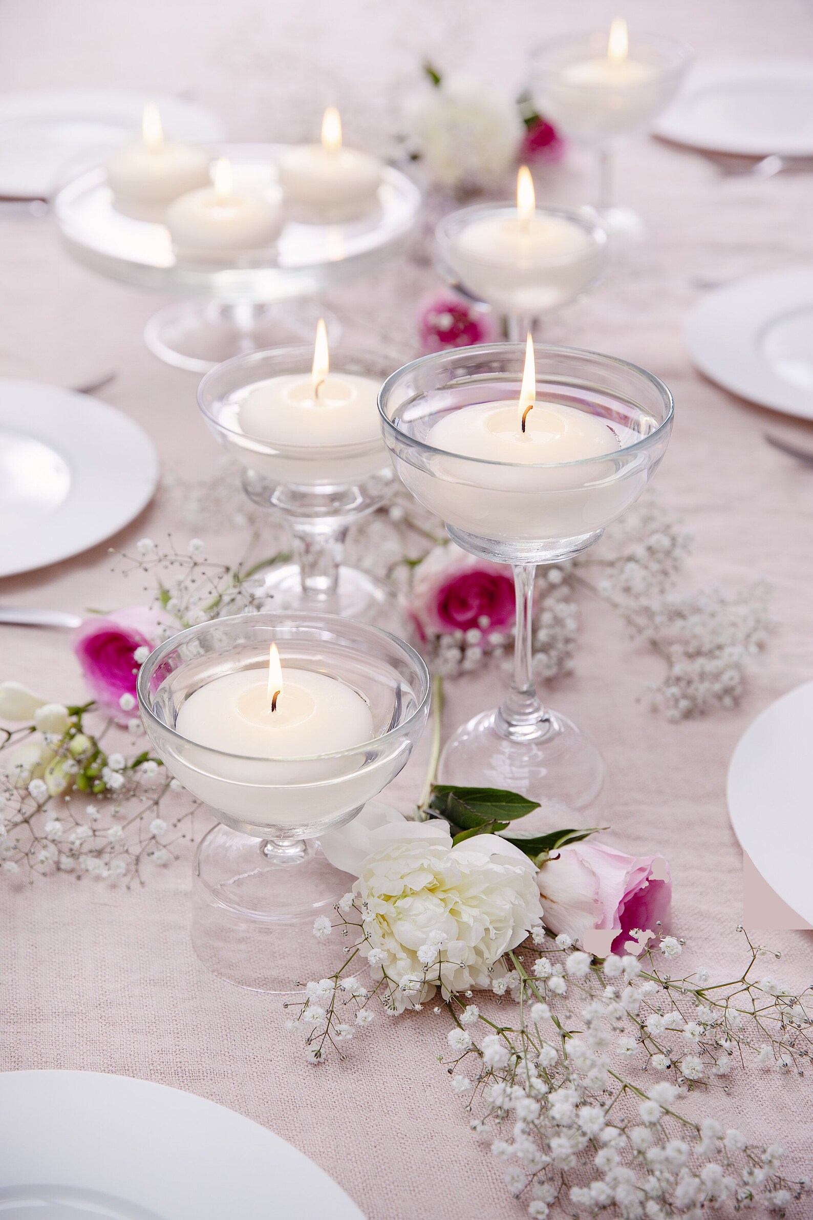 White & Ivory Floating Candles 3 Inch Unscented 24 Pack for Etsy