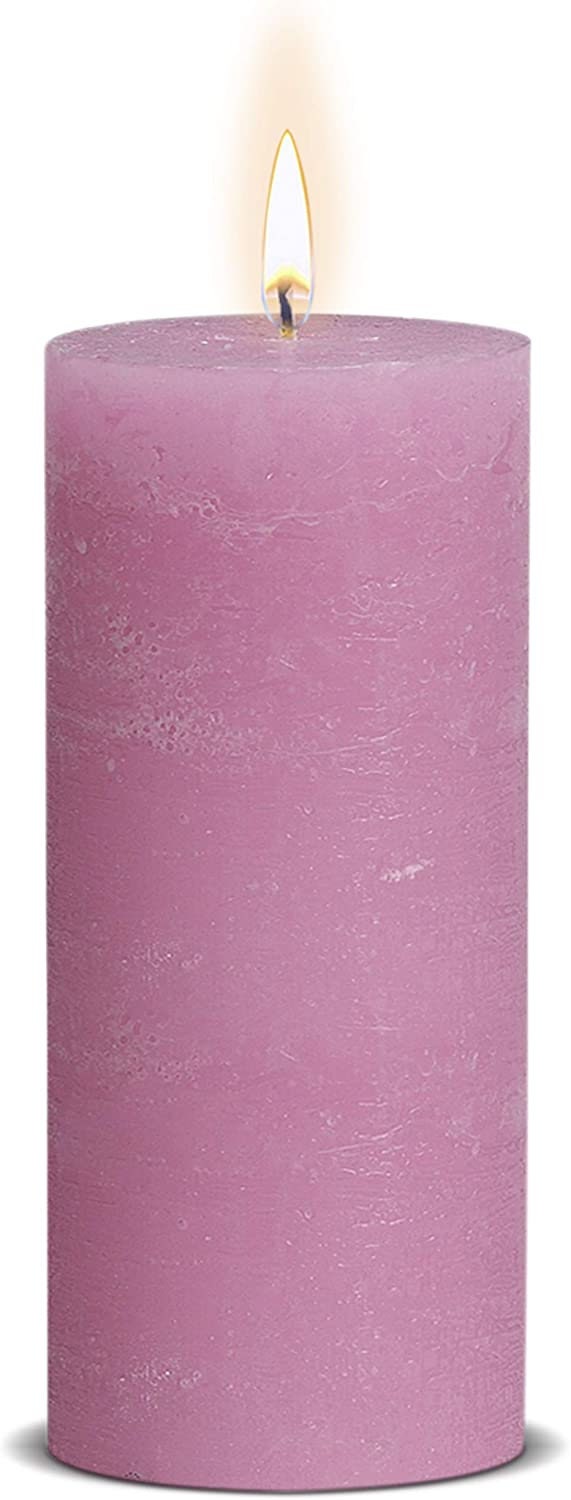 Rustic Pink Large Pillar Candles 2.75x7.5 Unscented 6 Etsy