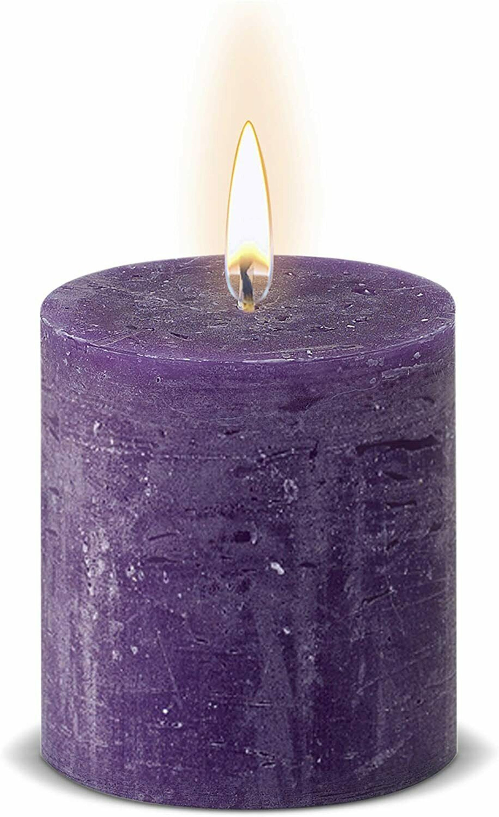 Rustic Purple Pillar Candles 2.75x3.25 Unscented 3 Pack Etsy