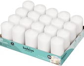 White Pillar Candles 2X4 quot Unscented 20 Pack for Wedding, Dinner, Christmas, Home Party Decor 20 Hr Smokeless Long Burning Dripless Candles