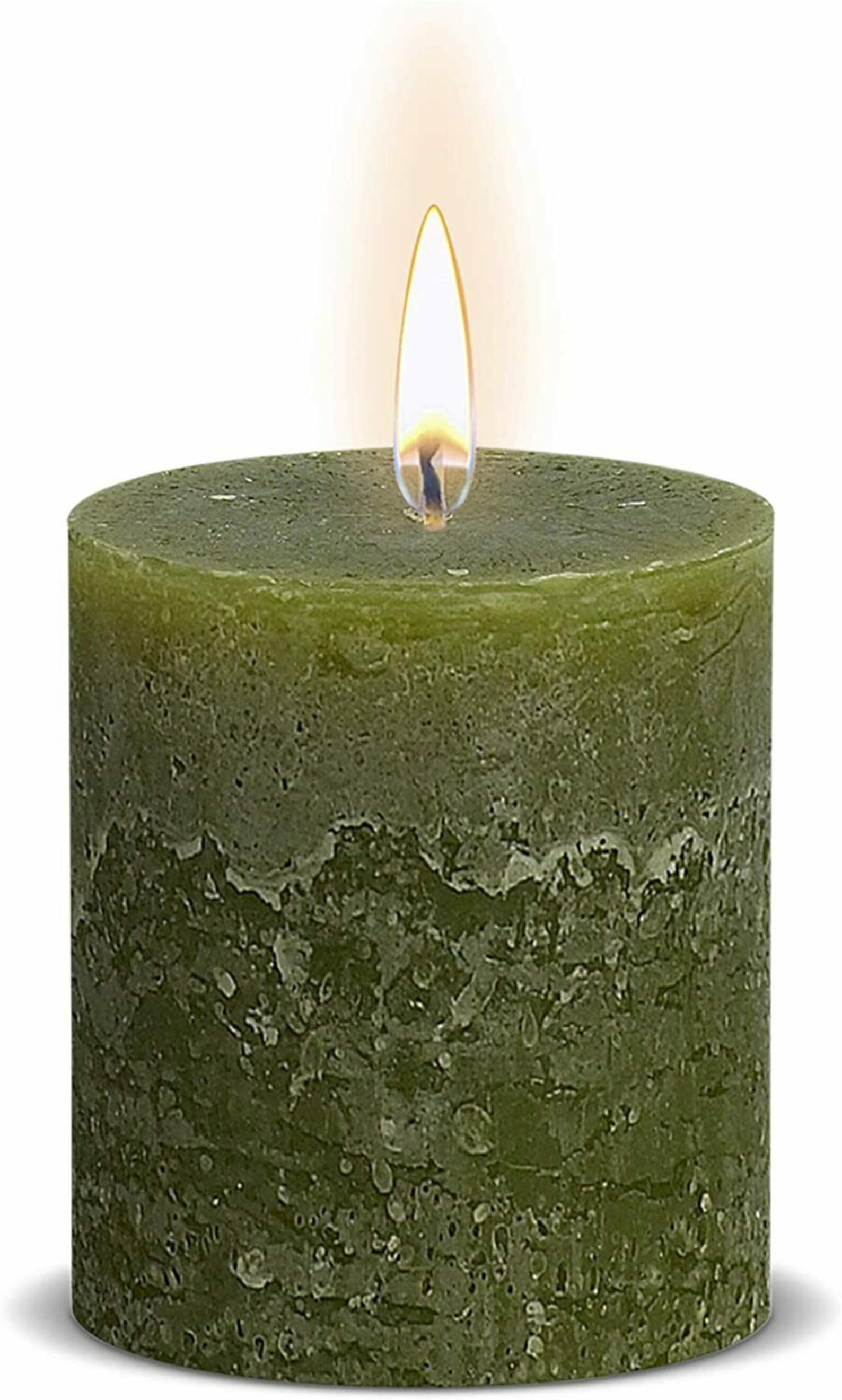 Olive Green Rustic Pillar Candles 2.75x3.25 Unscented 6 Etsy