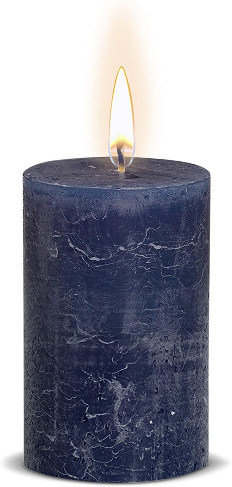 2.75 X 5 Dark Blue Rustic Pillar Candles Unscented for Etsy