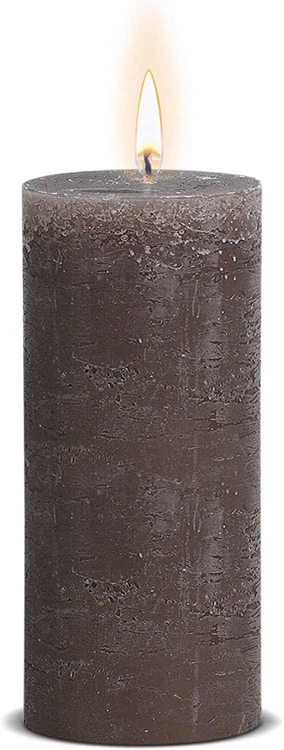 Dark Blue Rustic Pillar Candles 2.75x5" Unscented 3 Pack for Home Party Wedding 