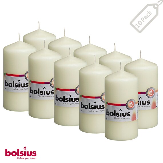BOLSIUS 30 Count Household Ivory Taper Candles - 10 Inches - Premium  European Quality - 8 Burn Hours - Bulk Pack Unscented Dripless and  Smokeless Home