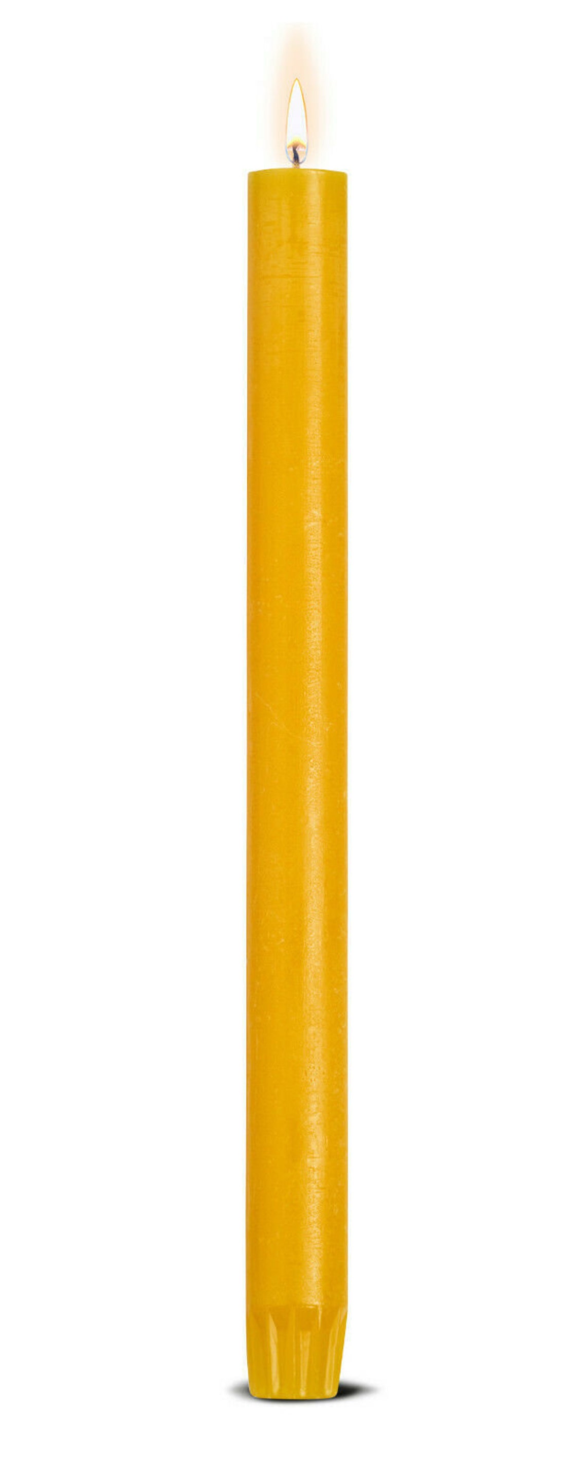 Rustic Yellow Taper Candles Holiday 10.5 Unscented 16 Etsy