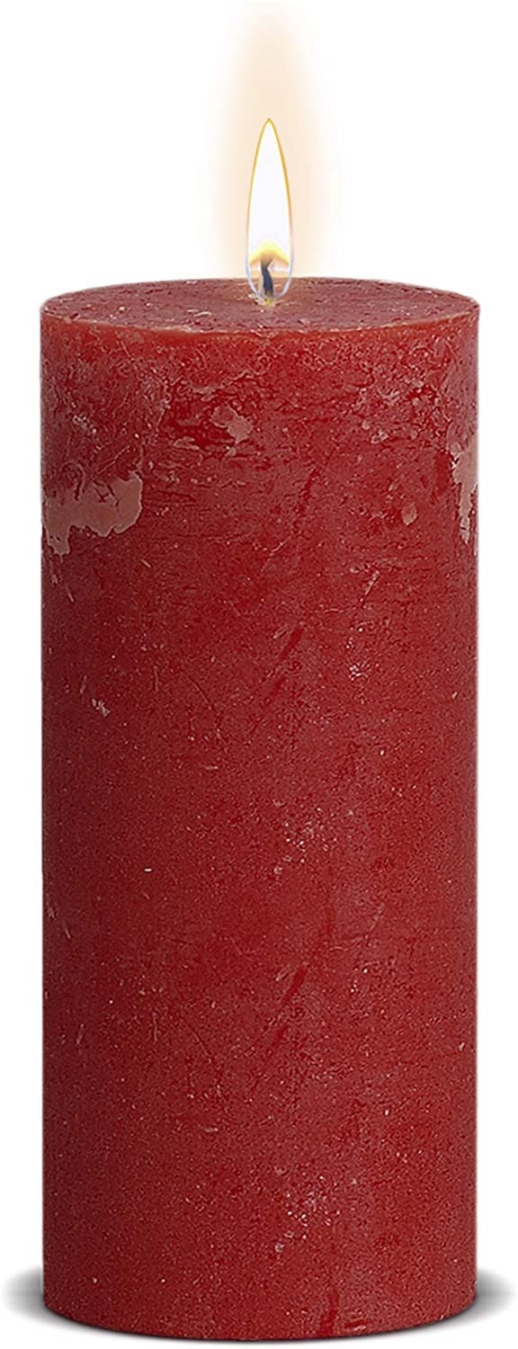 Rustic Red Pillar Candles 2.75x7.5 Unscented 6 Pack for Etsy