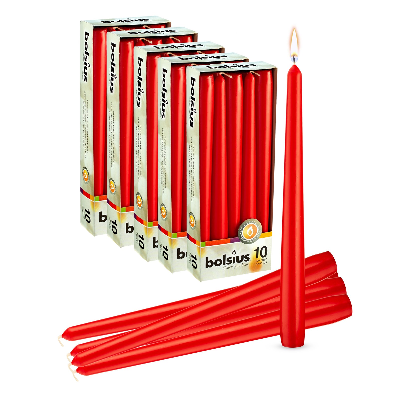 Red Taper Candles Unscented 10 Inch for Wedding Dinner Spa Etsy