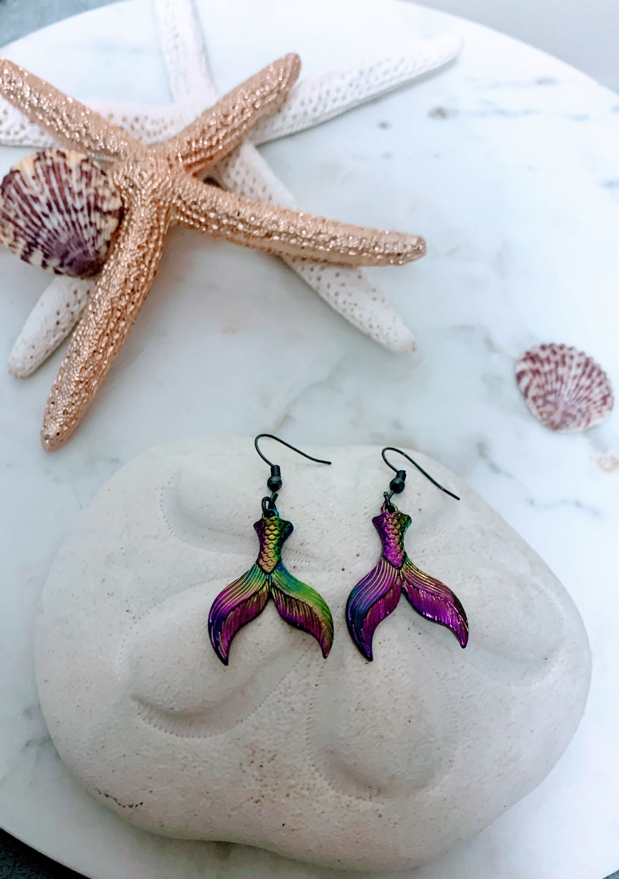 Mermaid earrings Etsy