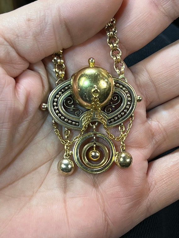 Antique 14k Victorian Pendant on 14k Chain - image 2