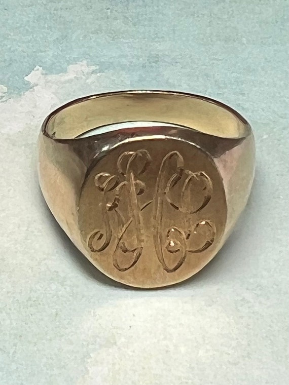 Vintage 14k Signet Ring size 11 Mans or Womens