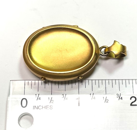 Large 18k Gold Plated Oval Locket - image 3
