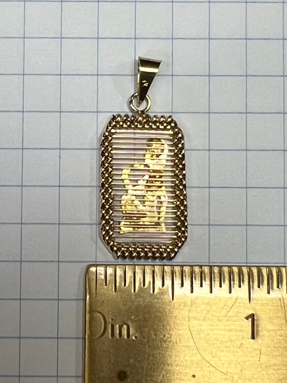 Vintage 14k Gold Virgo Zodiac Charm Pendant - image 4