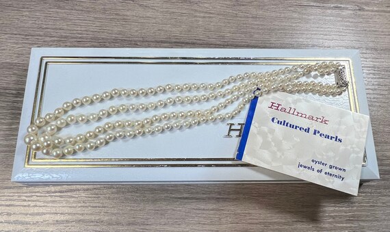 Vintage Hallmark Double Strand Cultured Pearls 16… - image 5