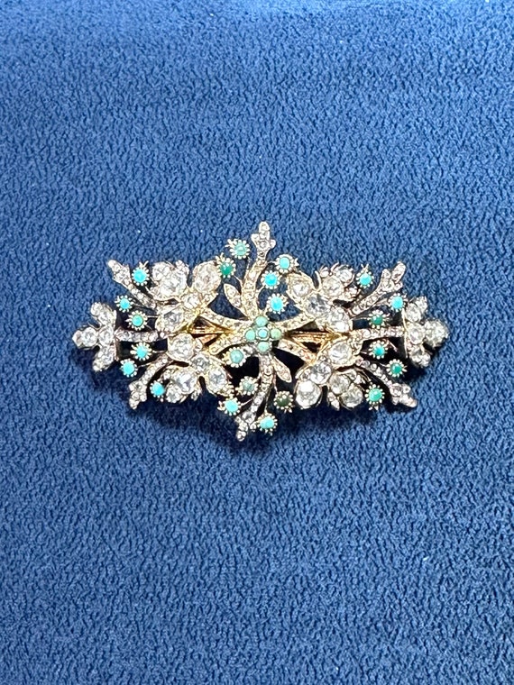 Antique Victorian Rose Cut Diamonds and Turquoise 