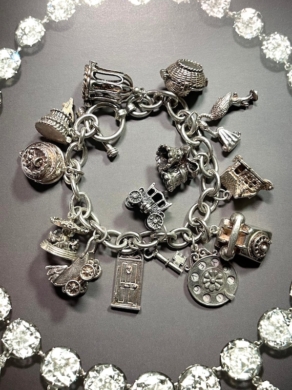 Wedding Themed Charm Bracelet Sterling Silver