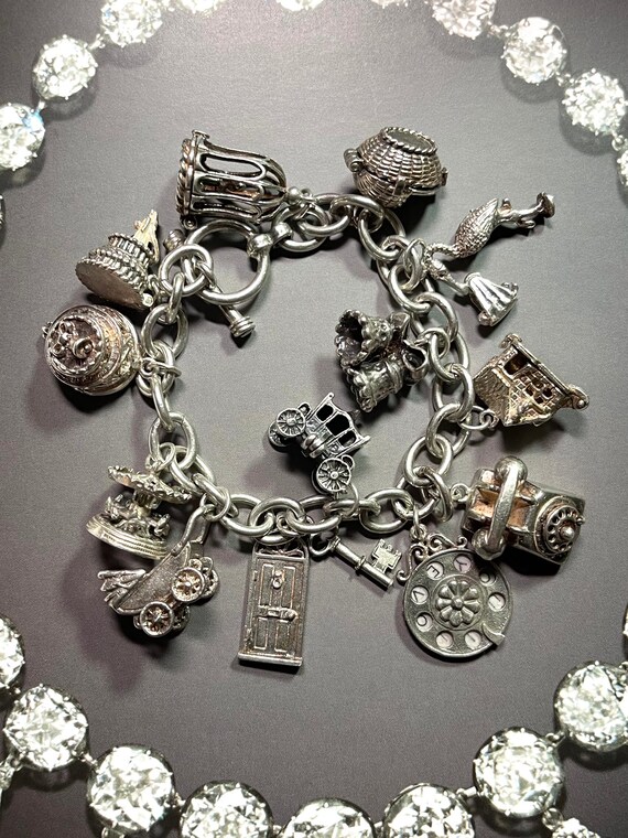 Wedding Themed Charm Bracelet Sterling Silver