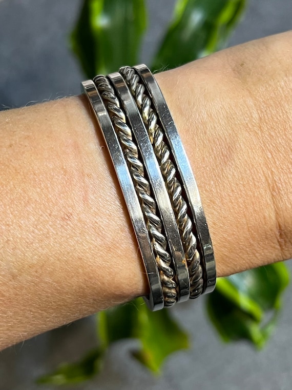 Fabulous Vintage Native American Jewelry Navajo Jen Tahe Sterling Silver Bracelet Old Fabulous Vintage Native American Jewelry Navajo Jen Tahe Sterling Silver Bracelet Old