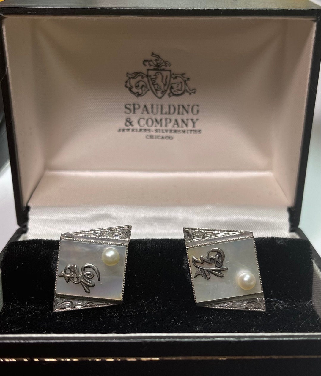 Sterling Silver Mother of Pearl Cufflinks Retailed by - Etsy